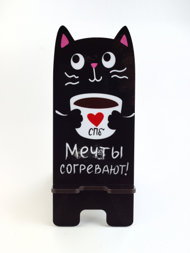 Подставка для телефона "СПб. Мечты согревают!", дерево фото 2