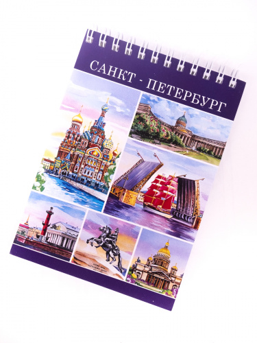 Блокнот на пружине "Санкт-Петербург. Коллаж. Акварель", 148х105 мм фото 2