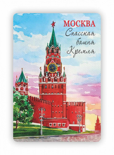 Чехол для карт "Москва. Спасская башня", 95х65 мм