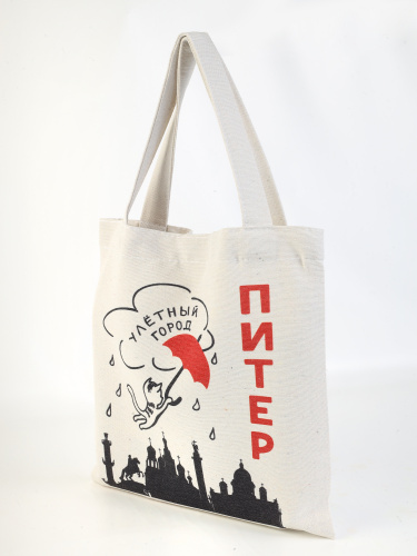 Сумка-шоппер тканевая "Питер - улётный город", 260х260 мм фото 2