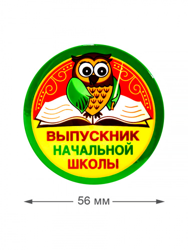 Набор значков "Выпускник начальной школы. Сова", закатные, 56 мм, 10 шт - Значки Санкт-Петербург фото 2