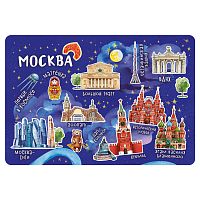Чехол для карт "Москва. Карта ночного города", 95х65 мм