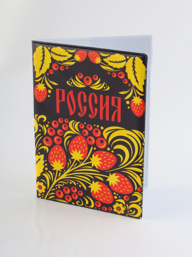 Обложка для паспорта "Россия. Хохлома" фото 4