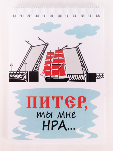 Блокнот на пружине "Питер, ты мне нра...", 148х105 мм
