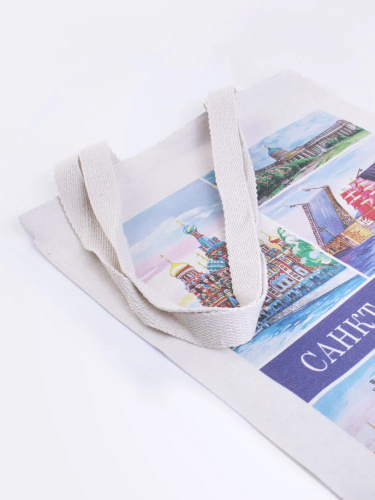 Сумка-шоппер тканевая "Санкт-Петербург. Акварель", 290х390 мм фото 9