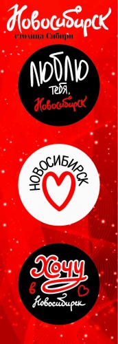 Набор значков "Новосибирск, столица Сибири", закатные, 38 мм, 3 шт - Значки Санкт-Петербург
