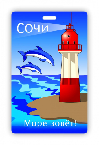 Чехол для карт "Сочи. Море зовёт!", 95х65 мм