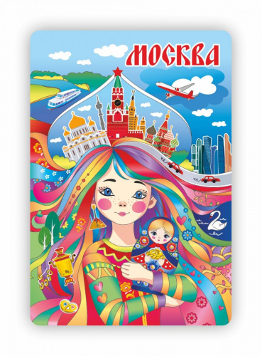 Чехол для карт "Красавица - Москва", 95х65 мм