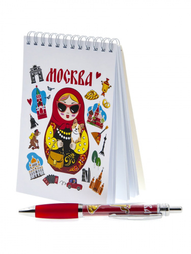Канцелярский набор "Москва. Матрёшка": блокнот, ручка