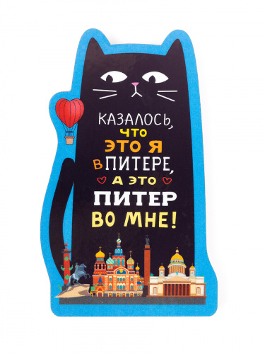 Магнит "Казалось, что это я в Питере...", МДФ, 50х80 мм