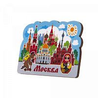 Магнит "Москва. Коллаж", МДФ, 80х60 мм
