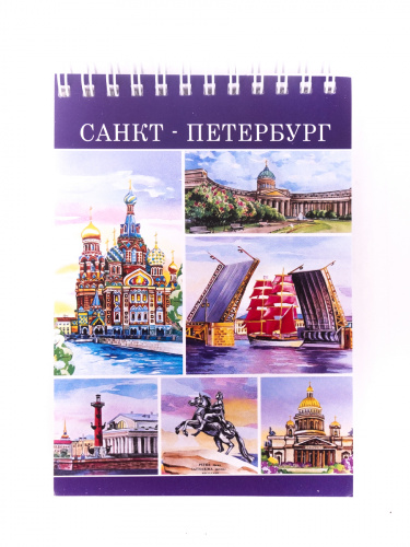 Блокнот на пружине "Санкт-Петербург. Коллаж. Акварель", 148х105 мм