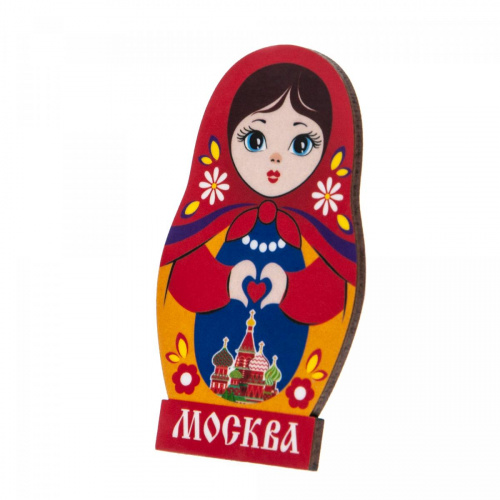 Магнит "Москва. Матрешка", МДФ, 47х83 мм
