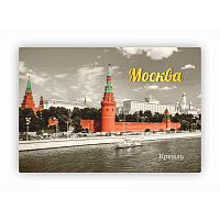 Магнит "Москва. Кремль. Сепия", закатной, 55х80 мм