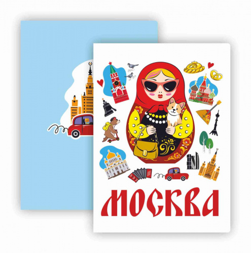 Обложка для паспорта "Москва. Матрёшка"