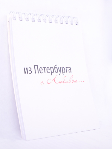 Блокнот на пружине "Из Петербурга с любовью", белый фон, 148х105 мм фото 2
