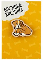 Значок деревянный "Собачка. Бульдог"  - Значки Санкт-Петербург