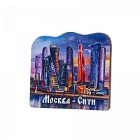 Магнит "Москва-Сити. Акварель", МДФ, 75х65 мм