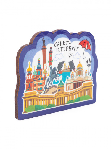 Магнит "Санкт-Петербург. Коллаж", МДФ, 74х56 мм фото 2