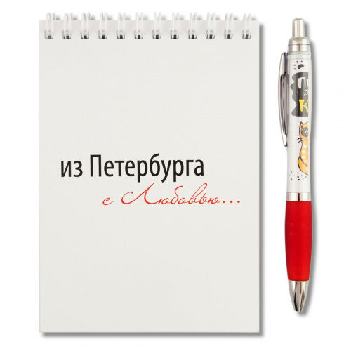 Канцелярский набор "Из Петербурга с любовью": блокнот, ручка фото 4