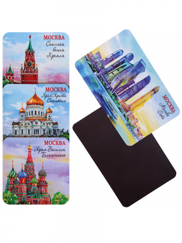 Набор магнитов "Москва. Коллаж №1", гибкие, 210х140 мм, 5 шт фото 6