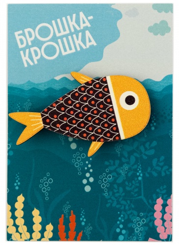 Значок деревянный № 2 "Рыбка" - Значки Санкт-Петербург