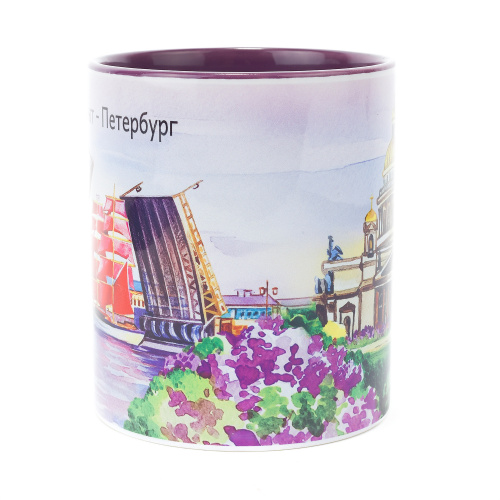 Кружка "Санкт-Петербург. Коллаж", керамика, 300 мл фото 2