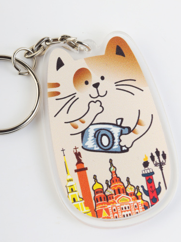 Брелок "Кот. Питер вот здесь", акриловый фото 4